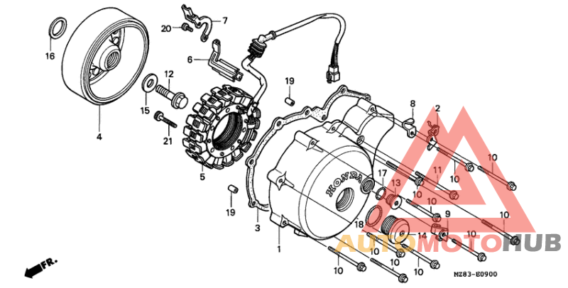 Left crankcase cover/ generator