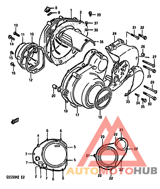 Crankcase cover ass`y  (v