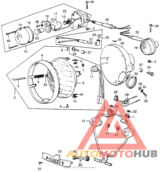 Headlight + front turn signal