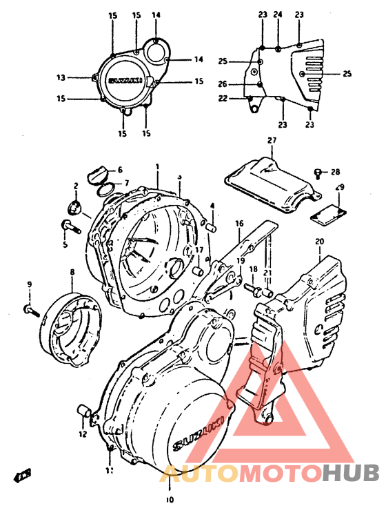 Crankcase cover ass`y  (v
