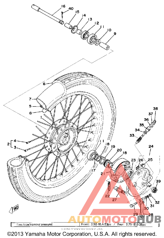 Переднее колесо