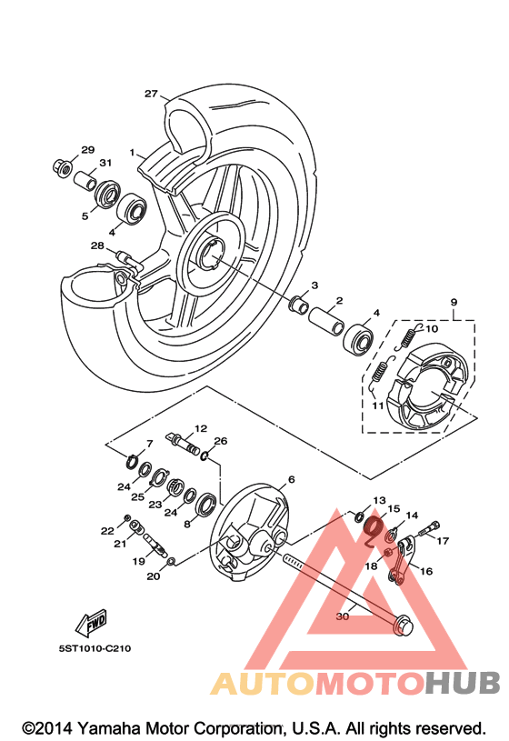 Переднее колесо