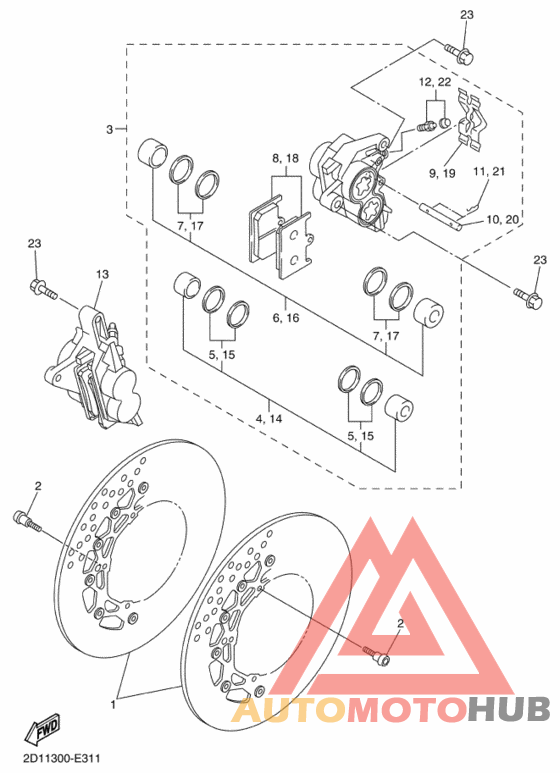 Передний суппорт
