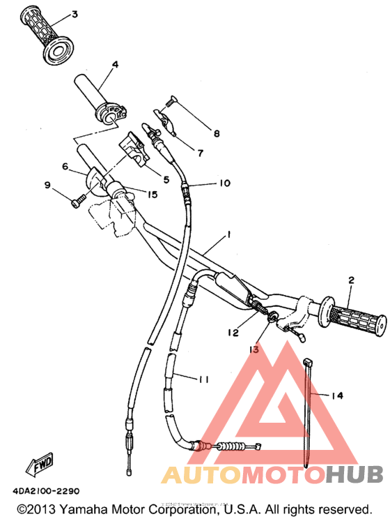 Steering handle - cable