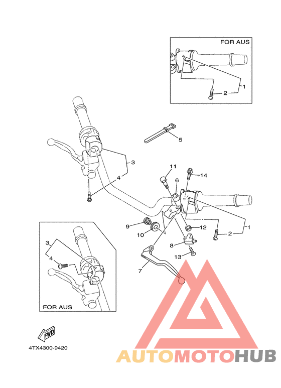 Handle switch. lever