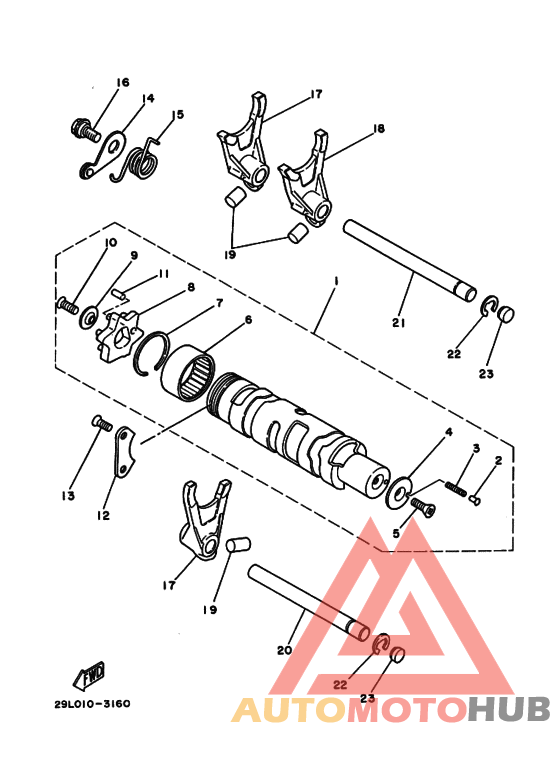 Shift cam & fork