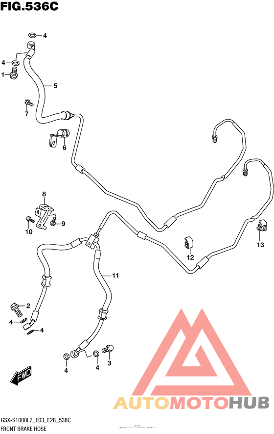Front Brake Hose (Gsx-S1000Al7 E28)