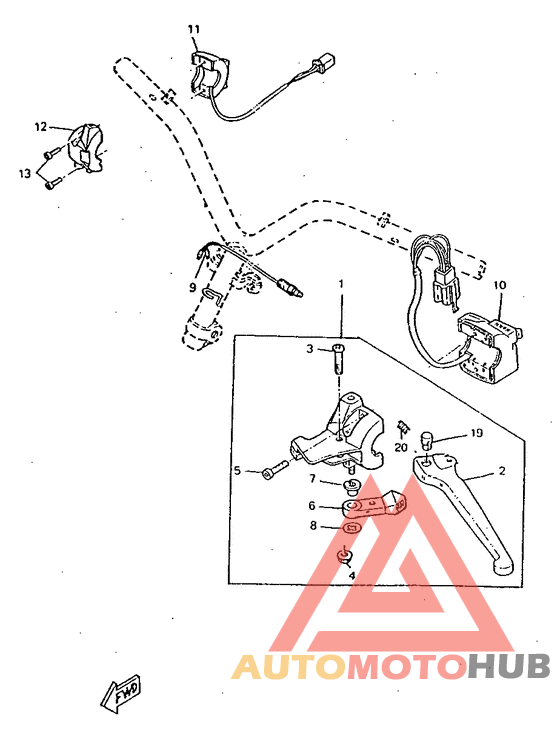 Handle switch. lever
