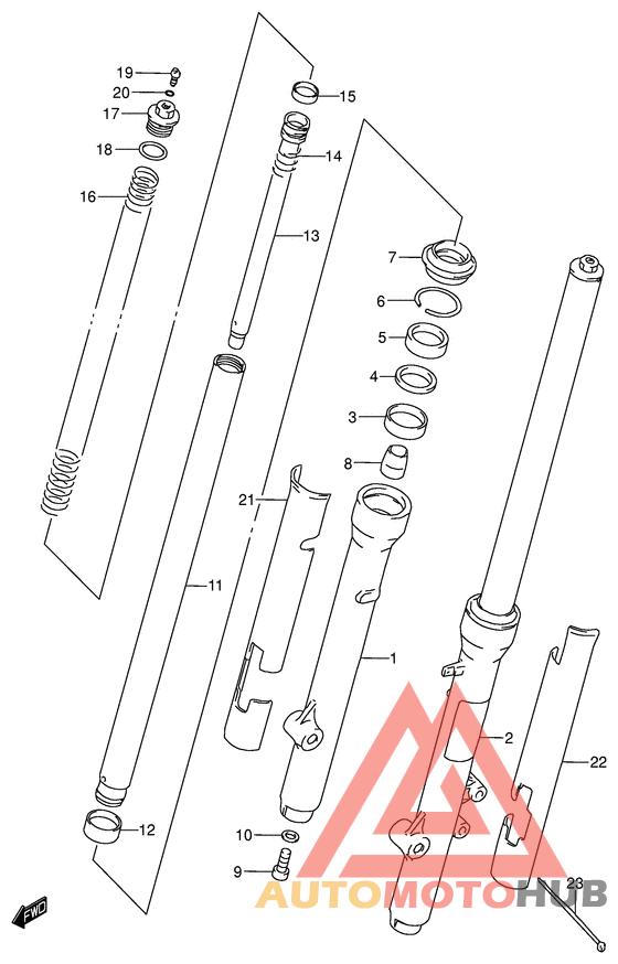 Демпфер передней вилки