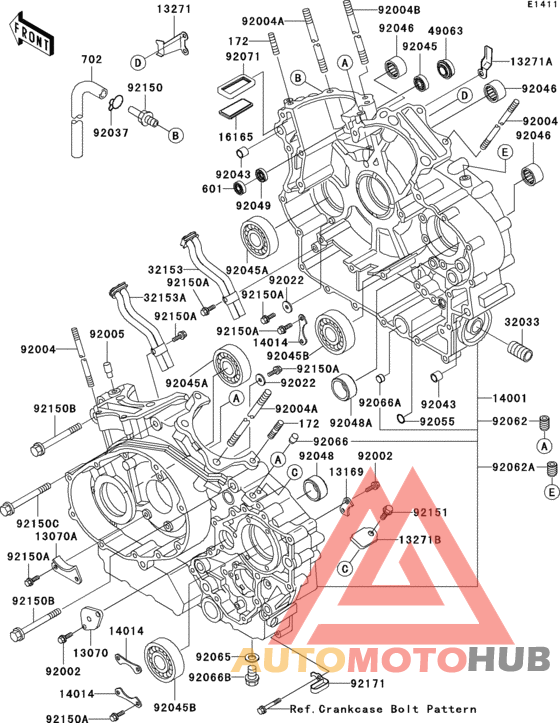 Crankcase(1/2)(vn1500-l2h)