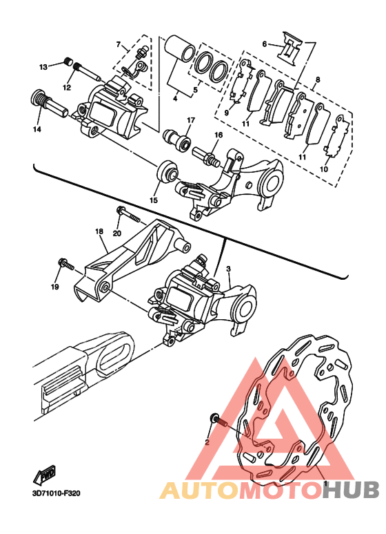 Задний суппорт