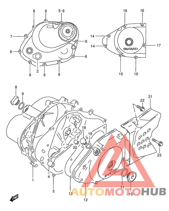 Crankcase cover ass`y  (v