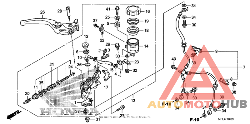 Front brake master cylinder (cbr1000rr)