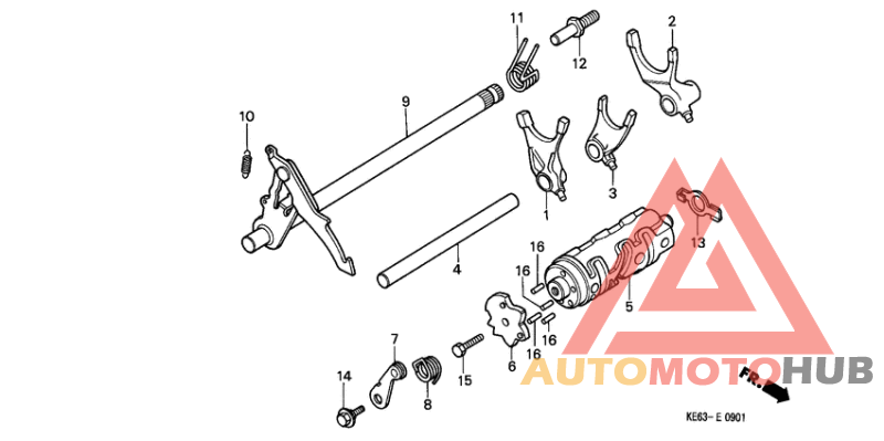 Shift drum/shift fork