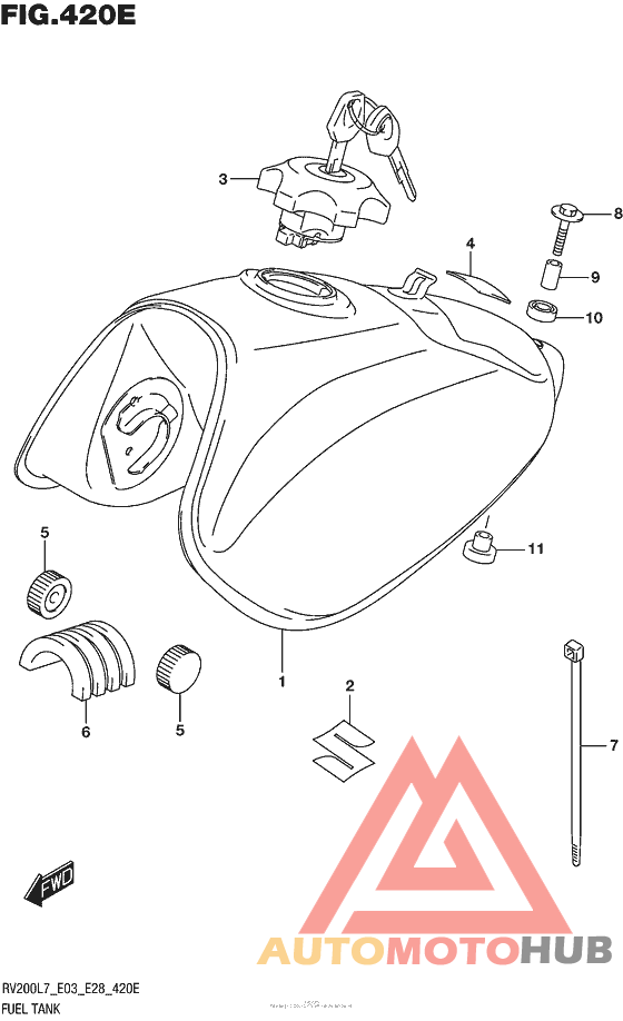 Fuel Tank (For Pgz) (Rv200L7 E28)