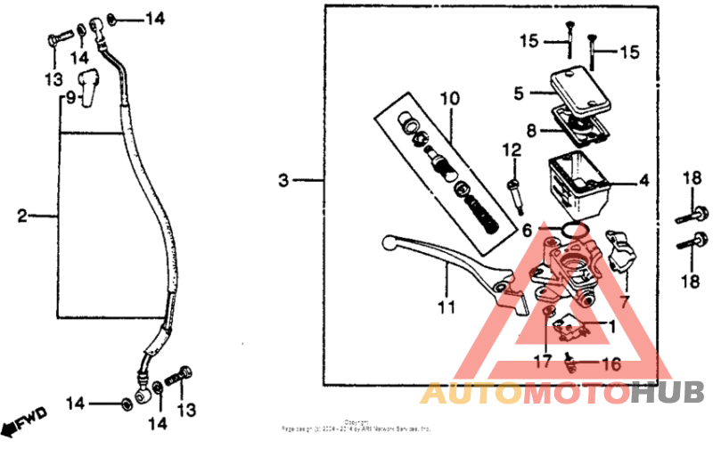 Gl500 front brake master + cylinder