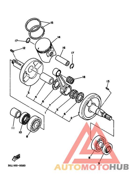 Коленчатый вал и Поршень