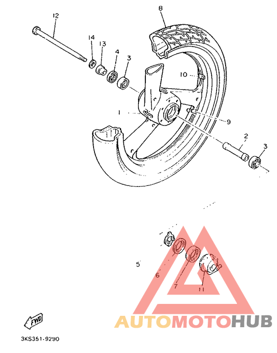 Переднее колесо