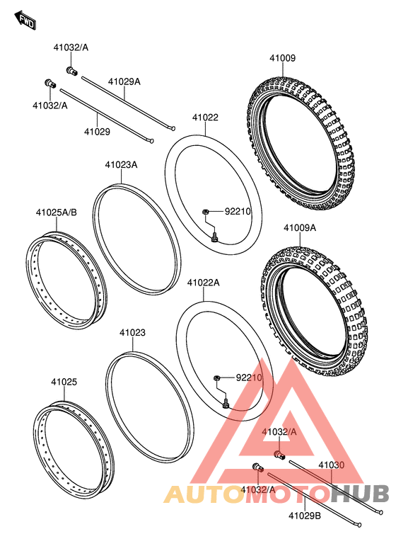 Rear tire x