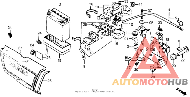 Right side cover + battery