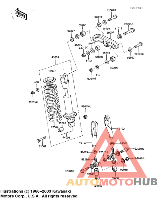 Rear suspension/shock absorber