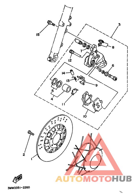Front brake. caliper
