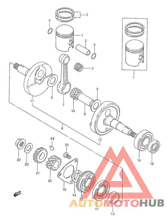 Вал коленчатый
