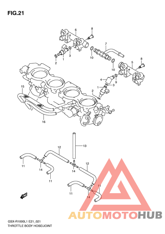 Throttle body hose/joint