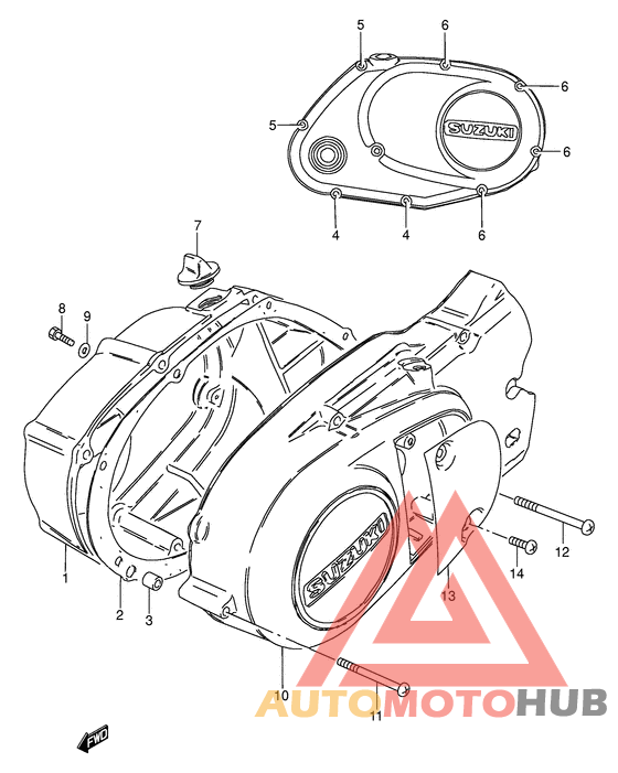 Crankcase cover ass`y  (v