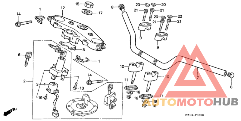 Handle pipe/top bridge