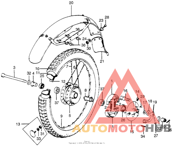 Front wheel + front fender