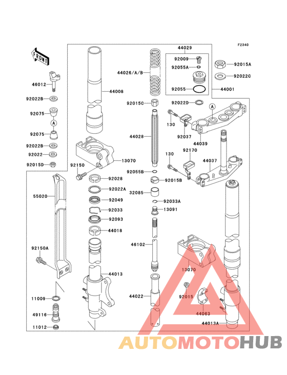 Front fork(1/2)(kx500-e1)