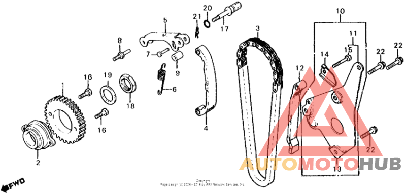 Cam chain + tensioner