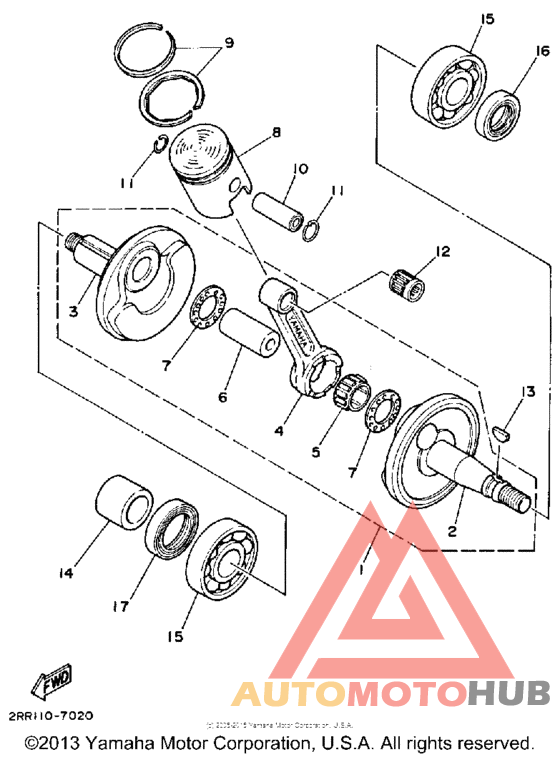 Crankshaft-piston