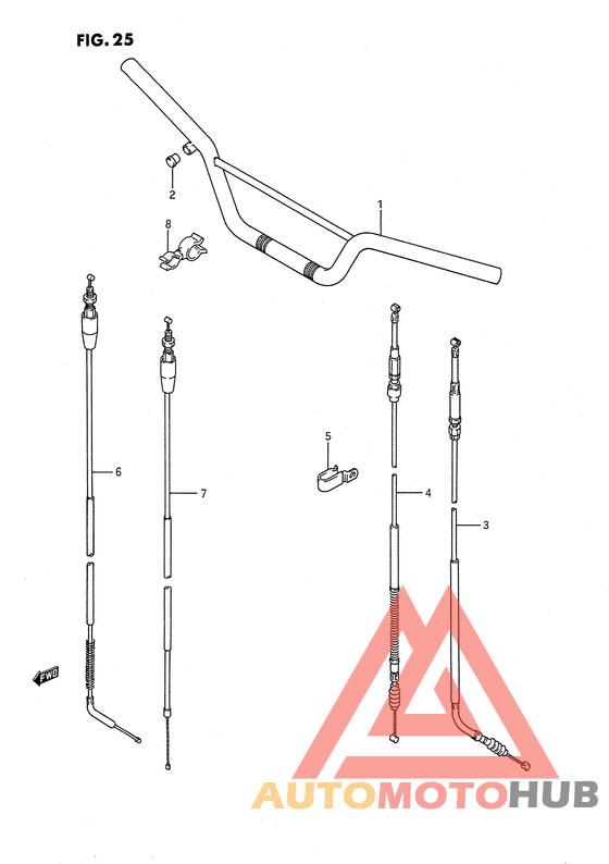Handlebar - control cable