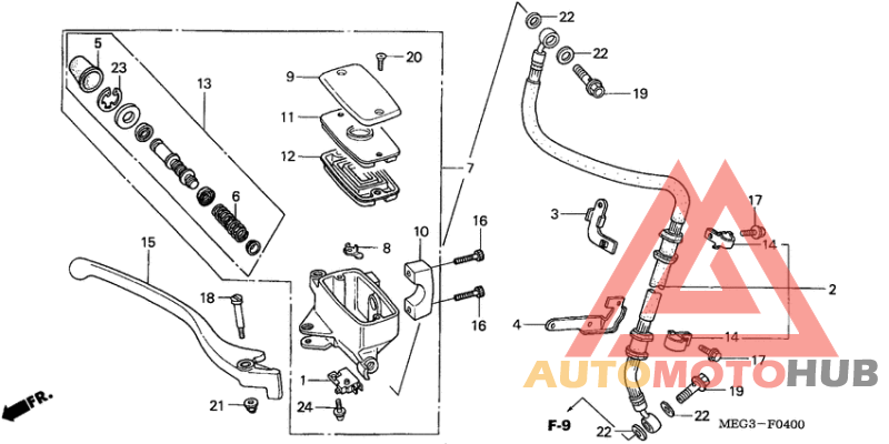 Fr. brake master cylinder