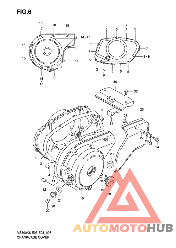 Crankcase cover ass`y  (v