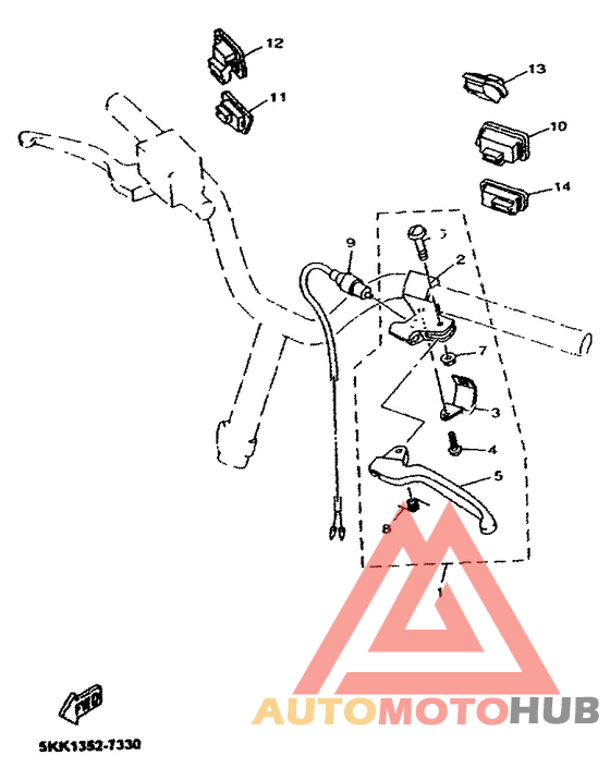 Lenkerschalter. hebel