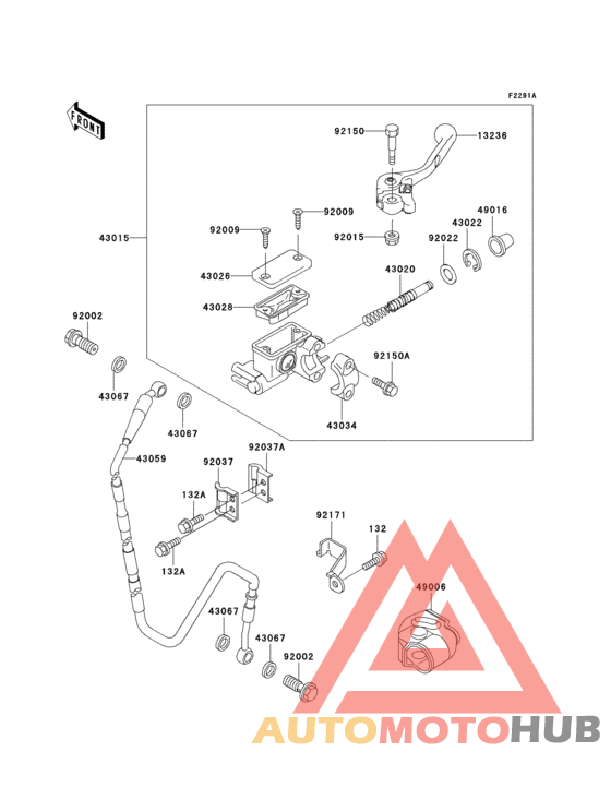 Front master cylinder(kx500-e16)