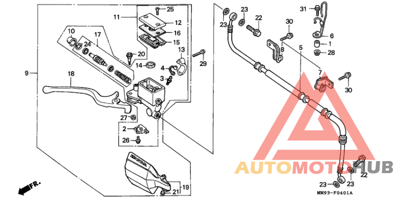 Fr. brake master cylinder