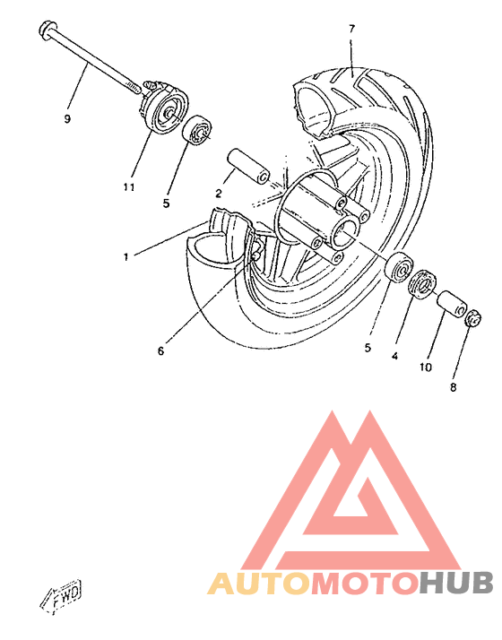 Переднее колесо