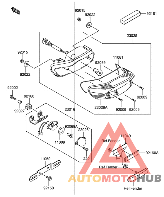 Taillight unit ass`y
