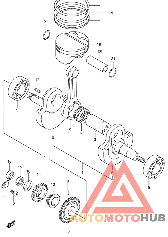 Вал коленчатый