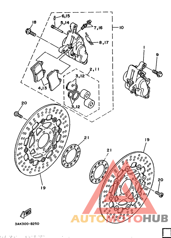 Front brake. caliper