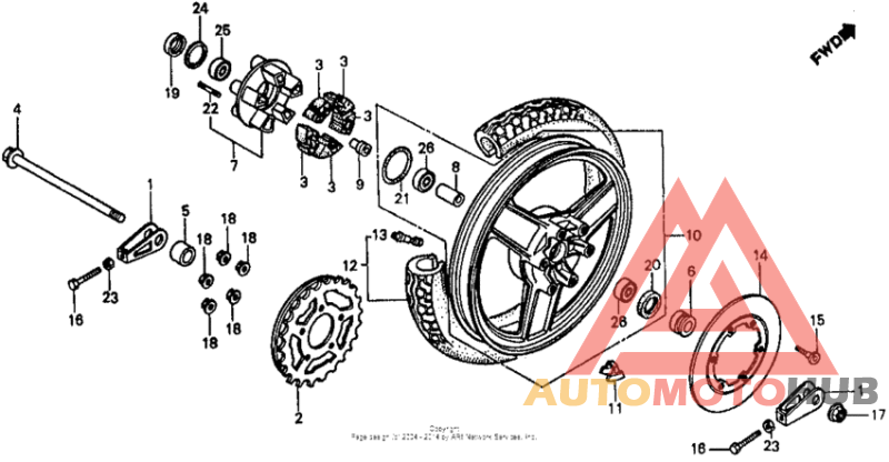 Переднее колесо