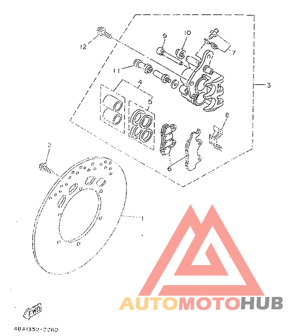 Front brake. caliper