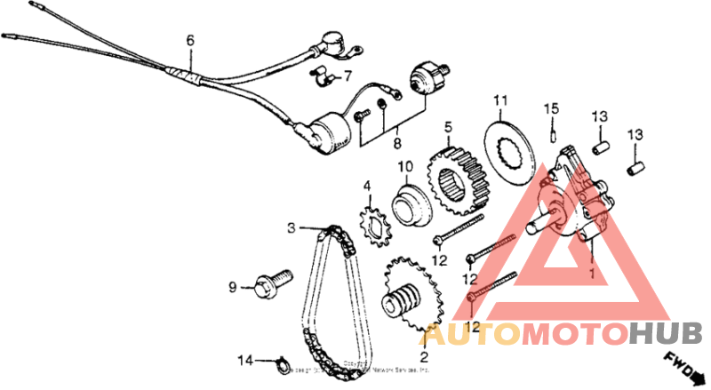 Cm400c/toil pump + oil pressure switch