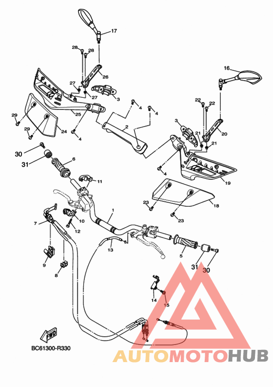 Steering handle & cable