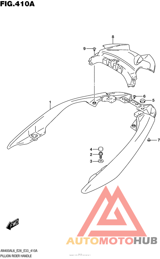 Pillion Rider Handle (An400Al6 E33)