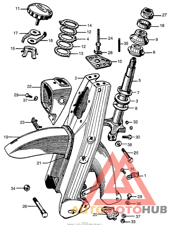 Front fork + front fender